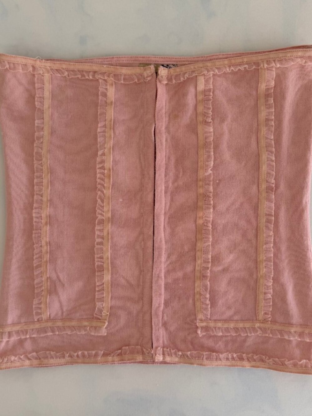 Buffalo by David Bitton Pink Frilly Coquette Corset Tube Top